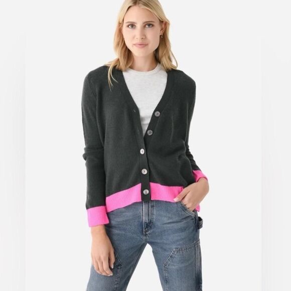 JUMPER 1234 Women's Contrast Cardigan - Picture 2 of 4